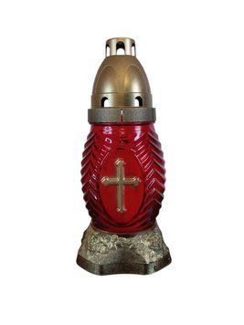 Лампадка скло ребриста 18 годин 15 шт в уп 36113 фото