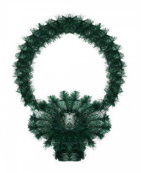 Кошик штучна хвоя 2 сорт 61*54*30 см 02160 фото