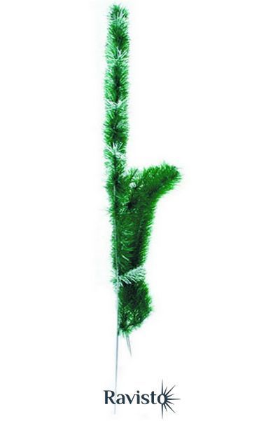 Корзина венок 2,01 искусственная хвоя черная проволока 3 кат 120*58*20 см 0174 фото