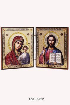 Икона мдф два лика 10*12 39011 фото
