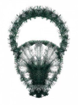 Кошик штучна хвоя 2 сорт 90*60*20 см 02125 фото