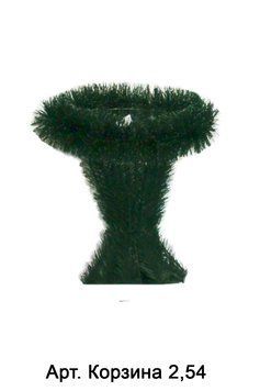 Кошик 2,54 штучна хвоя без ручки чорн. др 3 кат 40*32*32 см 0141-1 фото