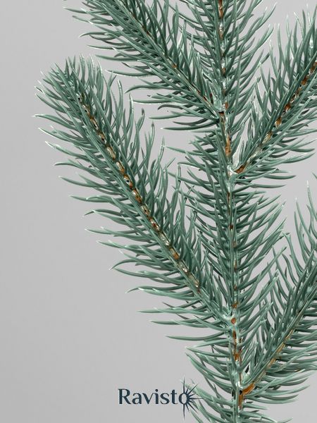 Искусственная ветка елки литая Lux, голубой, 33 см Н03005 фото