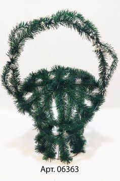 Кошик штучна хвоя 363 68*45*31 см 06363 фото