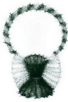 Кошик 2,14 кобра штучна хвоя чорн дріт 3 кат 69*62*34 0182 фото