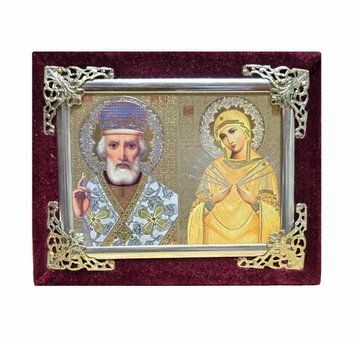 Икона бархат с уголками 15*12 см 39057 фото