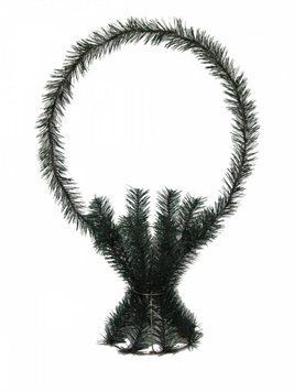 Кошик штучна хвоя 2 сорт 68*38*20 см 02345 фото