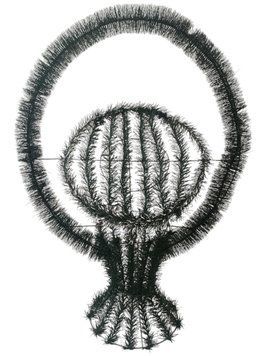 Кошик 3,91 йорш 8 білий кінчик чорний дріт 3 кат 100*75*35 см 0254-1 фото