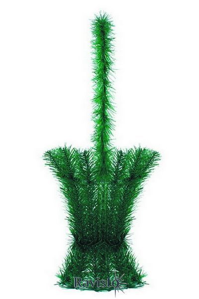 Кошик 0,96 Львів штучна хвоя чорн дріт 3 кат 70*39*18 см 0224 фото
