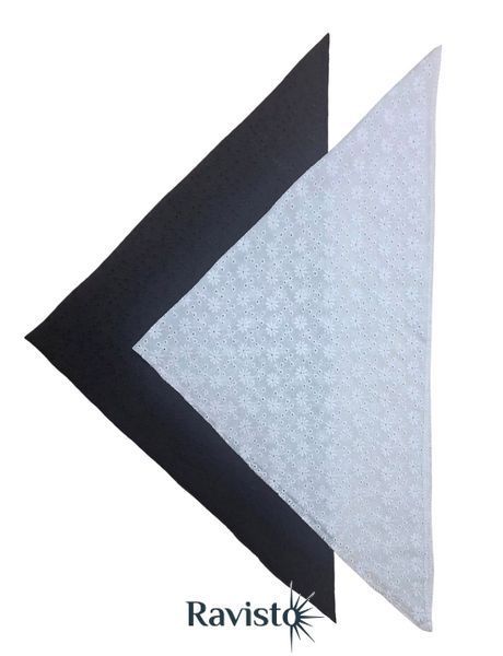 Косынка из прошвы 90*45 см, 10 шт в уп белая 40057 фото