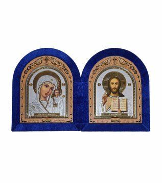 Икона складень бархат арка счет 10*12 39069 фото