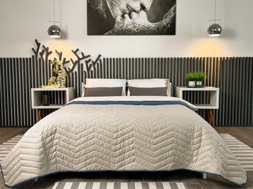 Покривало Літо 2,00х2,20 DOUBLE FACE Rainy Day+Infinity ZIGZAG BIG у сумці TM ARCLOUD 77019 фото