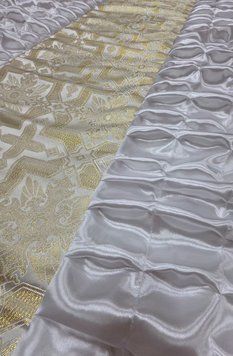 Комплект парча ритуальный драпировка атлас 110*200 наволочка 45*50 40059 фото