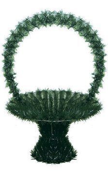 Кошик 2,13 штучна хвоя чорн дріт 3 кат 88*63*52 0144 фото